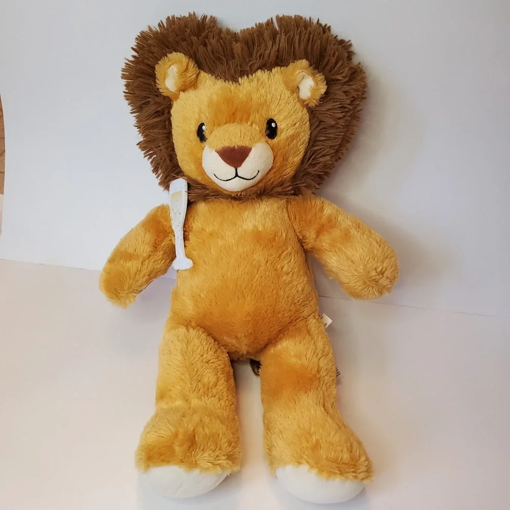 Build A Bear LOVABLE LION Heart Shaped Head Stuffed Animal Plush 17